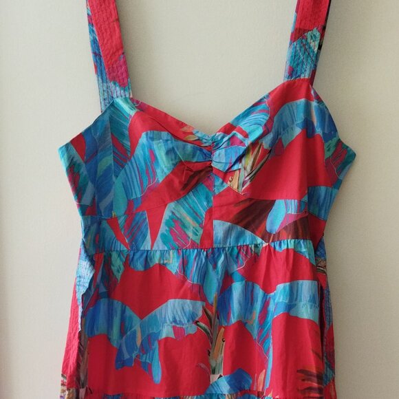FARM RIO - Sweet Jungle Red Midi Dress - Size XL - Picture 7 of 14